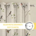 thumbnail image 6 of Sparrow Kitchen Curtains Window Panels, Spring Birds on The Branches Retro Country Beige Insulated Window Treatment Curtain, Grommet Curtains for Bedroom/Living Room/Bathroom, 2 Piece 42"Wx45"L, 6 of 8