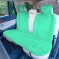 thumbnail image 1 of FH Group Doe16 Fluffy Faux Rabbit Fur Rear Car Seat Cushion, for Most Cars, Trucks, SUVs or Vans - Mint, 1 of 7