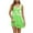 Green, variant on Womens Summer Tank Dress Fashion Floral Printed Crew Neck Sleeveless Flowy Boho Casual Loose Beach Sun Mini Dress with Pockets