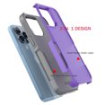 thumbnail image 4 of Shockproof Case for iPhone 14/14 Pro Max/14 Plus, Phone Case for iPhone 14 /Pro/ Max with Screen Protector, EBIZCITY Protection Armor Hard Plastic & Rubber Rugged Bumper 2-in-1 Case Cover -Purple, 4 of 9