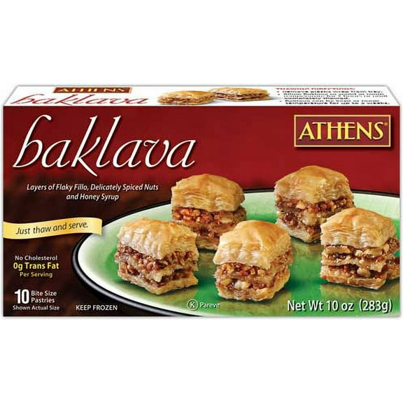 Athens Foods Bite Size Walnut Pastry Baklava, 10 Ounce - 12 per case.