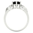 thumbnail image 4 of 1.72 ct Round Cut Natural Onyx Three-Stone Engagement Ring for Women in 18K White Gold, 4 of 5