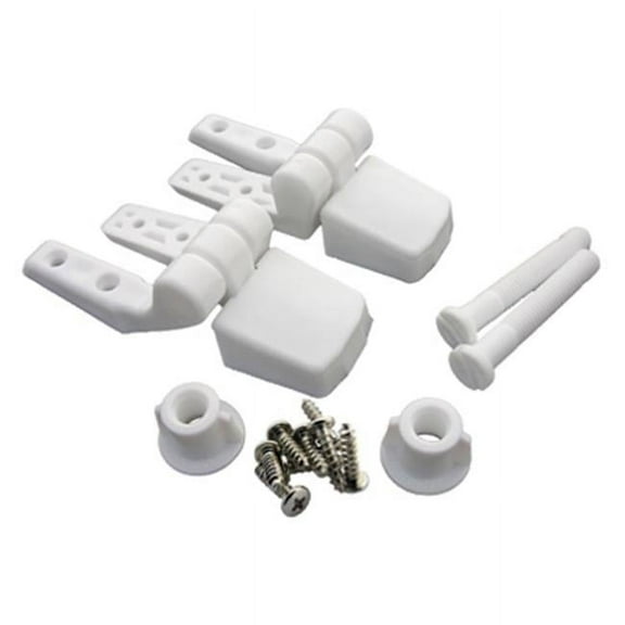 Lasco 3/8" x 2-1/2" White Plastic Toilet Seat Hinge for Bemis 14-1039