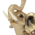 thumbnail image 2 of BIMZUC Large Elephant Statue Wealth Lucky Feng Shui Figurine Home Decor House Warming Present TV Cabinet Entryway Decoration Resin Green 6.69 inches / 17 cm for Living Room Bedroom Office Gift, 2 of 5