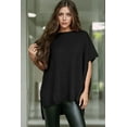 thumbnail image 6 of Womens Tops Casual Short Sleeve Sweater Loose Oversized Shirts Spring Tops for Women Black M, 6 of 9