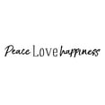 thumbnail image 2 of Villa, Mlli 24x11 Black Ornate Wood Framed with Double Matting Museum Art Print Titled - Peace Love Happiness, 2 of 4