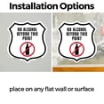thumbnail image 3 of No Alcohol Beyond This Point (5 Pack) 4 inch X 4 inch Shield Shaped Heavy Duty 3.2 mil Vinyl Decals Weather Resistant Made in the USA, 3 of 5