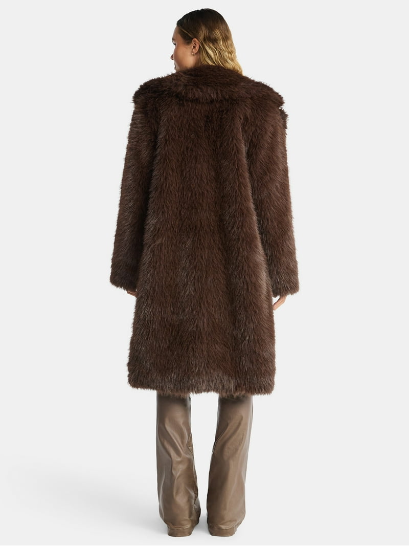 Madden NYC Women's Oversized Faux Fur Coat, Sizes XS-XXXL