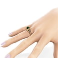 thumbnail image 3 of Anillo de compromiso de lujo con diamantes artificiales y baño de esmeralda en oro de 14 quilates, 3 of 5