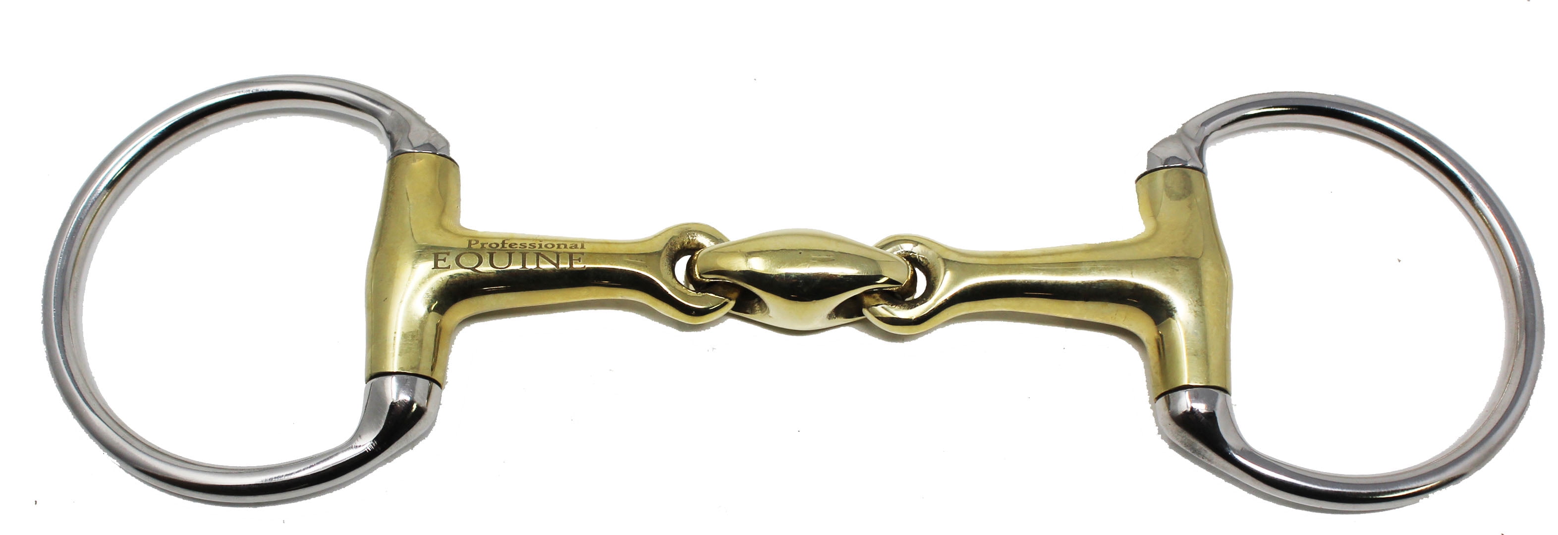 Hilason Stainless Steel Training Horse Bit Snaffle Mouth W/Sliding Copper Roller 