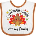 thumbnail image 3 of Inktastic I Love Thanksgiving with My Family-happy Turkey Boys or Girls Baby Bib, 3 of 4
