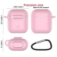 thumbnail image 5 of Njjex Premium Silicone Case for AirPods 1st/2nd with Carabiner, Shockproof and Anti-Scratch, Pink, 5 of 7