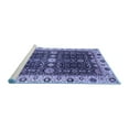 thumbnail image 2 of Ahgly Company Machine Washable Indoor Rectangle Geometric Blue Traditional Area Rugs, 8' x 12', 2 of 4