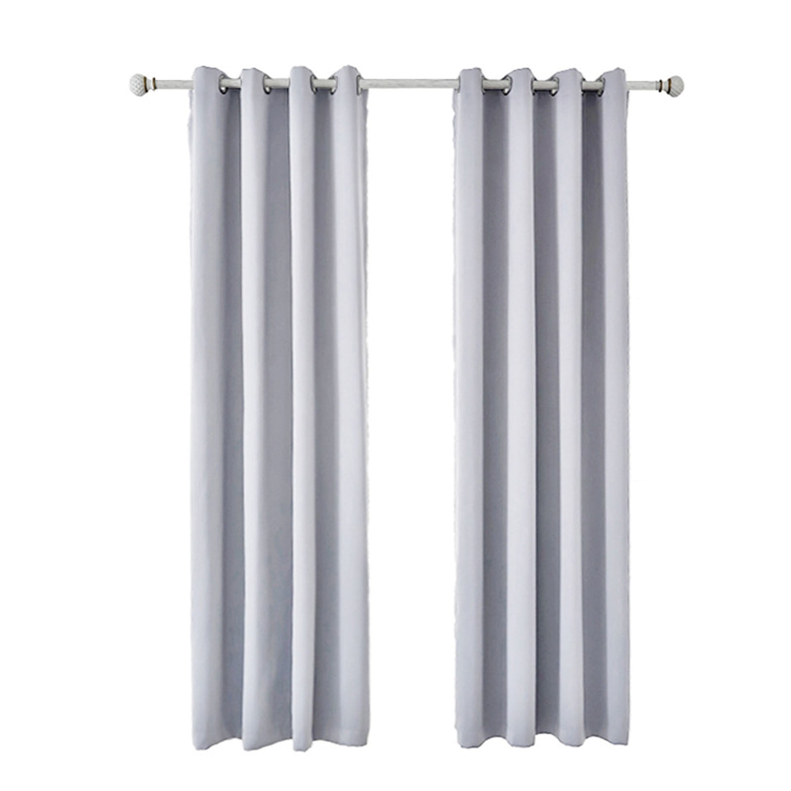 Blackout Curtains 52 x 84 inches Long Gray Curtains Set of 2 Panels Thermal Insulated Room Darkening Curtains for Bedroom