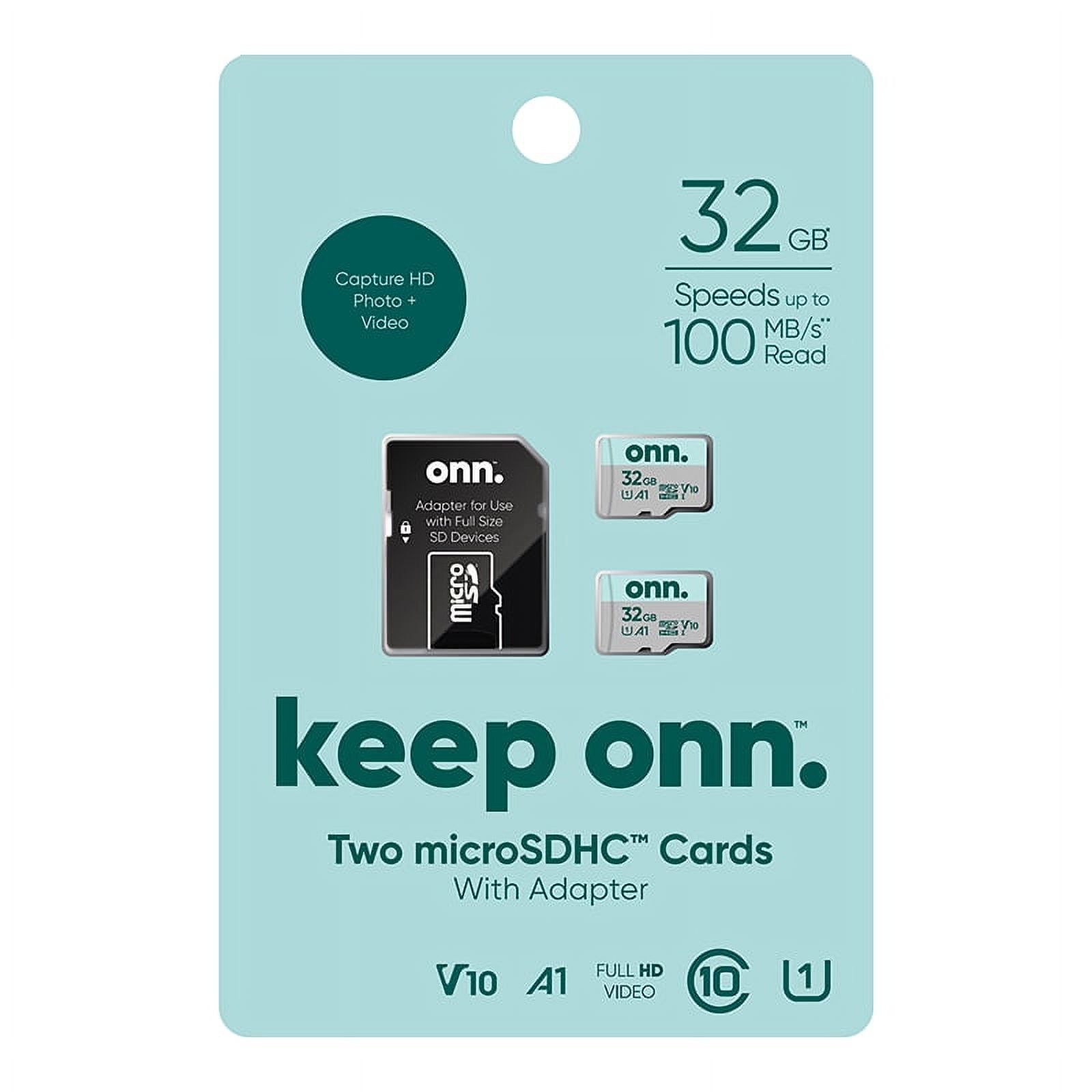 onn. 256 GB microSDXC U3 Memory Card with Adapter Walmart