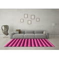 thumbnail image 3 of Ahgly Company Indoor Square Abstract Pink Modern Area Rugs, 4' Square, 3 of 4