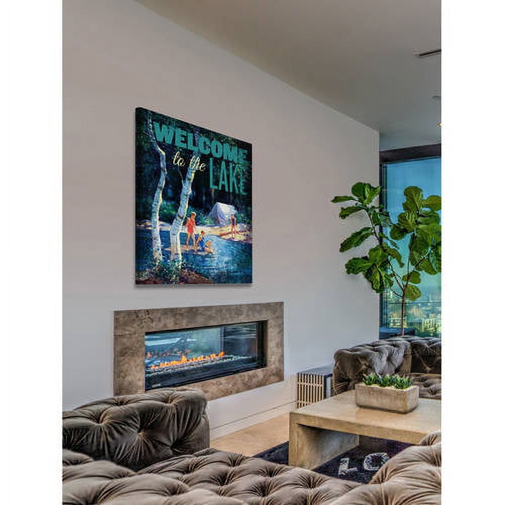 Marmont Hill - "Welcome to Lake" Painting Print on Wrapped Canvas