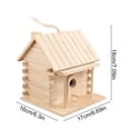thumbnail image 3 of Wooden Bird House and Feeder for Outdoors, Hanging Bird Nest Box for Courtyard Garden, Parrot Breeding and Wild Birds, Paintable DIY Graffiti Design, 3 of 6