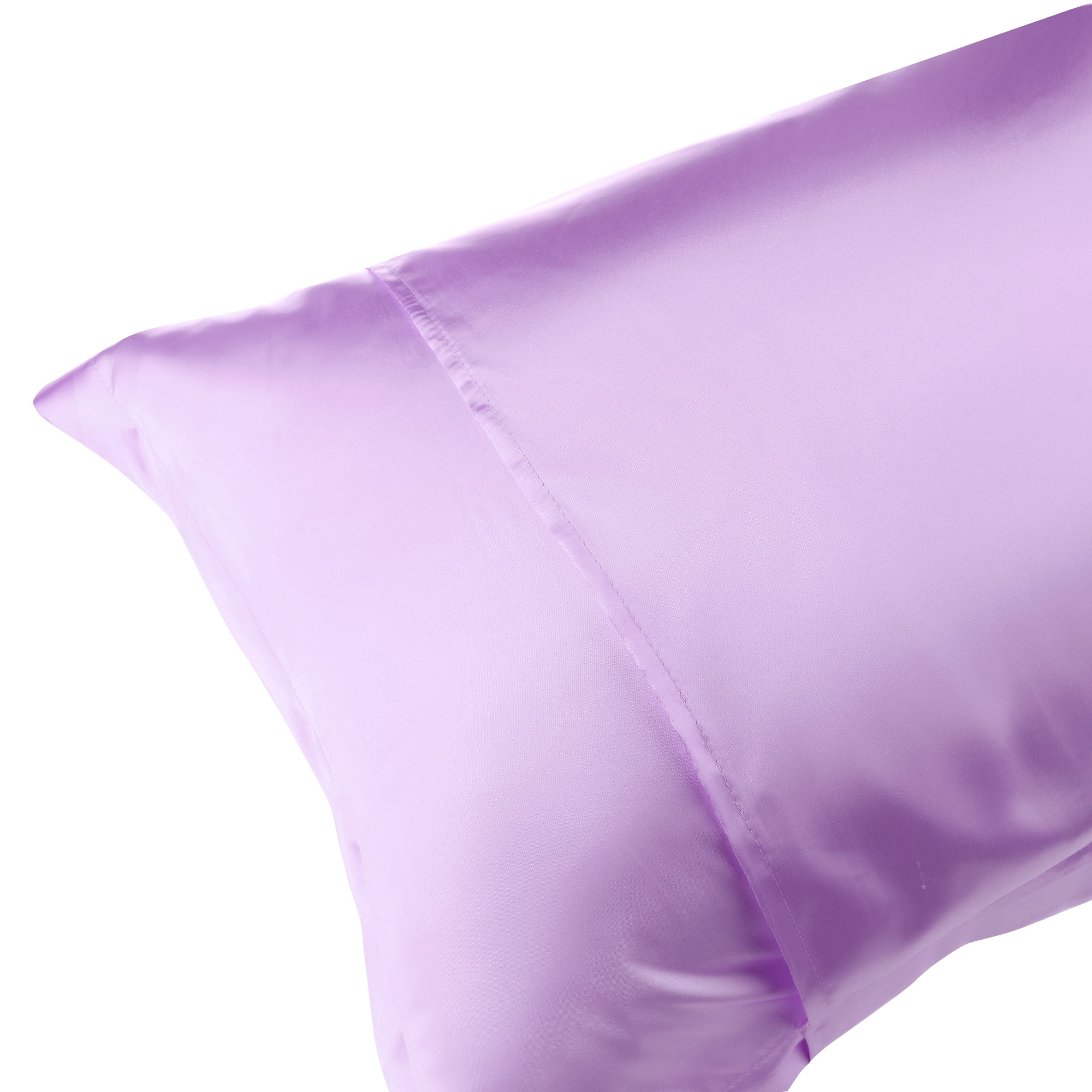 Unique Bargains Envelope Closure Soft and Smooth Satin Pillowcase (2 Count) Purple Queen