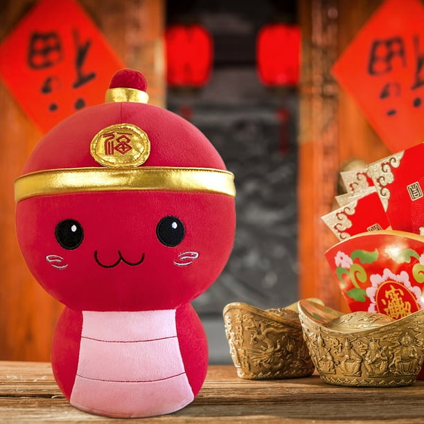 Juguetes de piscina, juguetes para bebés, juguetes para niños pequeños, muñeco del Año de la Serpiente, muñecos de serpiente con caracteres chinos, peluches, regalo de Año Nuevo.