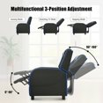 thumbnail image 6 of Gymax Massage Gaming Recliner Chair Racing Single Lounge Sofa Home Theater Seat Blue, 6 of 10