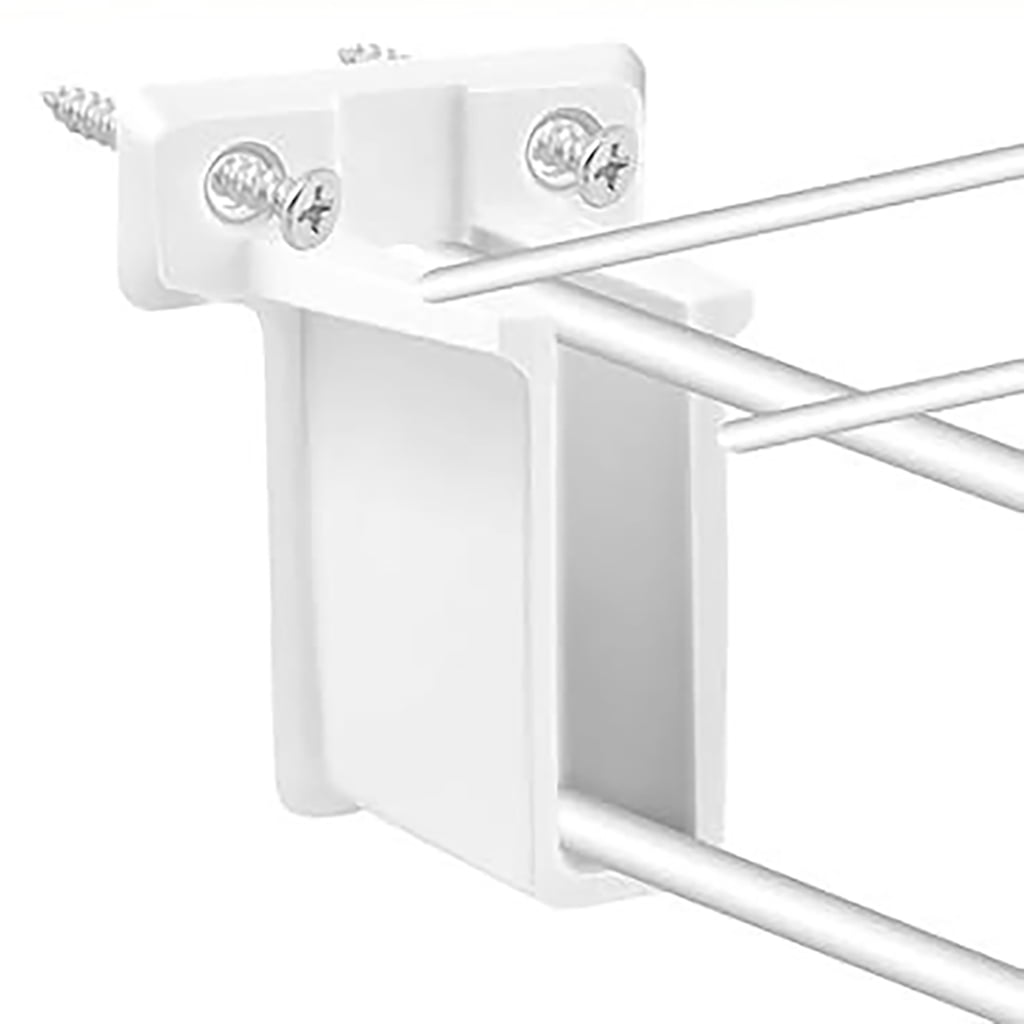 8/12Pcs Wardrobe Closet Rod Bracket Wire Rack End Bracket Wire Shelf Corner Bracket Easy to Installation