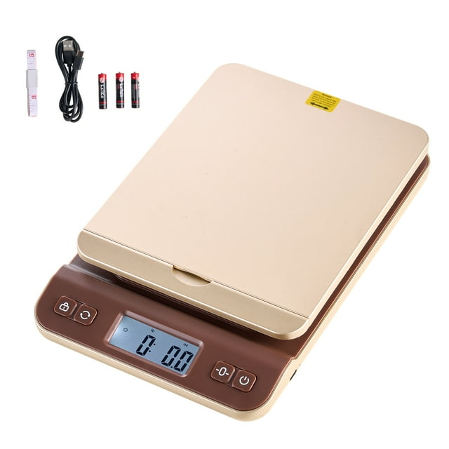 KFFKFF Digital Shipping Postal Scale, 0.1 oz High Accuracy, 88 lbs Postal Scale with Hold/Tare/Auto-off Function, Flip Holder Design & Easy Calibration