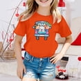 thumbnail image 2 of TZEWGL Tees For Child Cartoon Printed Round Neck Short Petal Sleeved Clothing For Infnants size 8-9T, 2 of 4