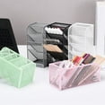 thumbnail image 4 of PENGXIANG 1 Pcs Pen Holder Multifunctional Large Capacity Hollow Out Design Obliquely Inserted Multiple Layers Pen Makeup Brushes Holder office Stationery, 4 of 10