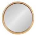 thumbnail image 4 of Kate and Laurel Hutton Miroir Mural Rond Décoratif Moderne à Cadre en Bois, Diamètre de 22 Pouces, Fini Naturel, 4 of 4