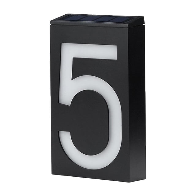 VONKY Solar Power LED Light Sign House Hotel Door Address Plaque Number Digits Plate Lamp Outdoor Home No.9