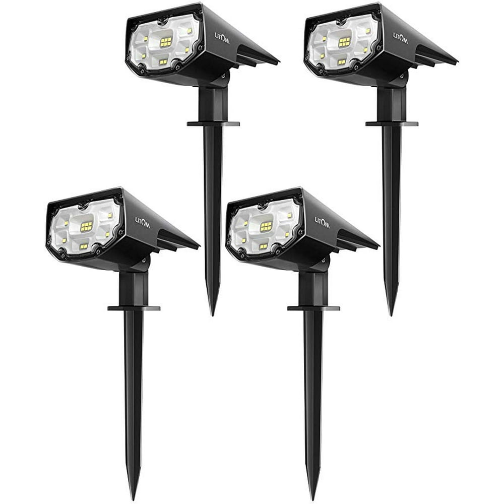 Litom 12 LED Solar Lights Upgraded, IP67 Waterproof Solar Landscape Lights Outdoor with 2
