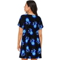 thumbnail image 3 of Blue Rose Women'S Nightgown Sleepwear Short Sleeves Nightshirt Loose Comfy Pajama Medium, 3 of 8