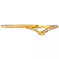 thumbnail image 2 of 14K Yellow Gold Plated Band With White Cubic Zirconia Stone Ring, 2 of 2