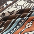 thumbnail image 6 of Chezmoi Collection Boone 4-Piece Southwestern Cowboys Rodeo Window Curtain Set with Sheer Backing - Multicolor Blue Brown Beige Clay Printed Microfiber, 120 inch x 84 inch, 6 of 9