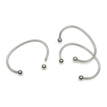 Darice Bright Silver 2.25" Twist End Bangle, 3 Piece
