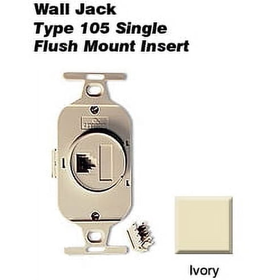 Leviton Ivory Phone Wall Plate 110-Type Telephone 4-Wire 41054-IDD