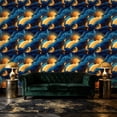 thumbnail image 3 of Boho Peel and Stick Wallpaper Mystical Celestial Sky Radiant Crescent Moons 23.6in x 9.8ft Self Adhesive Removable Wall Paper Renter Friendly Wall Covering for Kids Room Bedroom Nursery Cabinet, 3 of 8