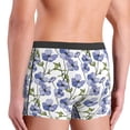 thumbnail image 4 of Men's Boxer Briefs, Blue flax flowers Soft Comfy Mens Underwear Boxer Briefs Breathable With Widen Waist, 4 of 7