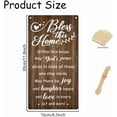 thumbnail image 2 of Bless This Home Wooden Signs Home Wall Decorative Plaque Rustic Decor Wall-mounted Hanging Wood Signs Entryway Wall Art Decor for Home Door Living Room Decor House Warming Gifts Mixed Color, 2 of 6