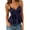 WenDA06_Navy, variant on WEIWEN Spaghetti Strap Tank Tops for Women Flowy Hem Ruffle Bow Tie Wrap Cami Shirts Sleeveless Deep V Neck Camisole Women's Tops Green, L