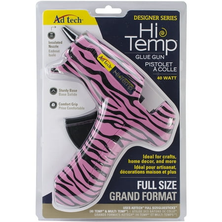AdTech Full-Size Pink Zebra Glue Gun, 1 Each