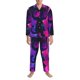 thumbnail image 3 of Balery Neon Toy Cat Reflections Pijama para Hombre de Dos Piezas con Manga Larga, Conjunto de Dormir y Descanso Suave con Bolsillos-X-Large, 3 of 7