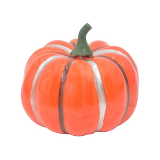Calabaza artificial de cosecha otoñal, calabaza decorativa para mesa rústica de granja. Estilo K