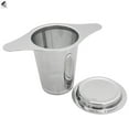 thumbnail image 3 of PULLIMORE 18/8 Stainless Steel Tea and Coffee Infuser Fine Mesh Filters Tea Strainer with Double Handles for Hanging on Teapots, Mugs, Cups to steep Loose Leaf Tea and Coffee - 4 Pack, 3 of 7