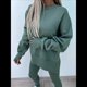 thumbnail image 4 of Conjunto de Sudadera y Leggings para Mujer, 2 Piezas, Sudadera Extragrande, Pantalones Ajustados y Chándal Verde S, 4 of 10