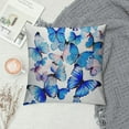 thumbnail image 2 of Nawypu  Blue Butterfly Pattern Pillow Cover Decorative Couch Pillow Cover for Sofa,Cushion Case Indoor Outdoor Home Decoration, 2 of 5
