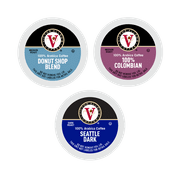 Victor Allen's Coffee Variety Pack (Seattle Dark, Donut Shop Blend, 100% Colombian), 30 Count, Single Serve Coffee Pods for Keurig K-Cup Brewers