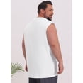 thumbnail image 3 of DARING DIVA Men's V-Neck Soft Breathable Sleeveless Undershirt Tank Top XL White, 3 of 7