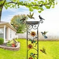 thumbnail image 4 of Bird Bath Outdoor, Antique Garden Iron Trellis with Decorative Hummingbirds Detachable Bird Bath Bowl Metal Potted Plant Support for Climbing Flowers(B,41in), 4 of 6